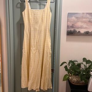 Laura Ashley yellow and cream gingham dress